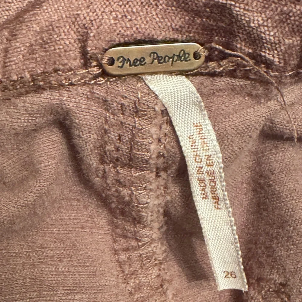 Free People Velvet Crop Flare Pants / Jeans Size 26